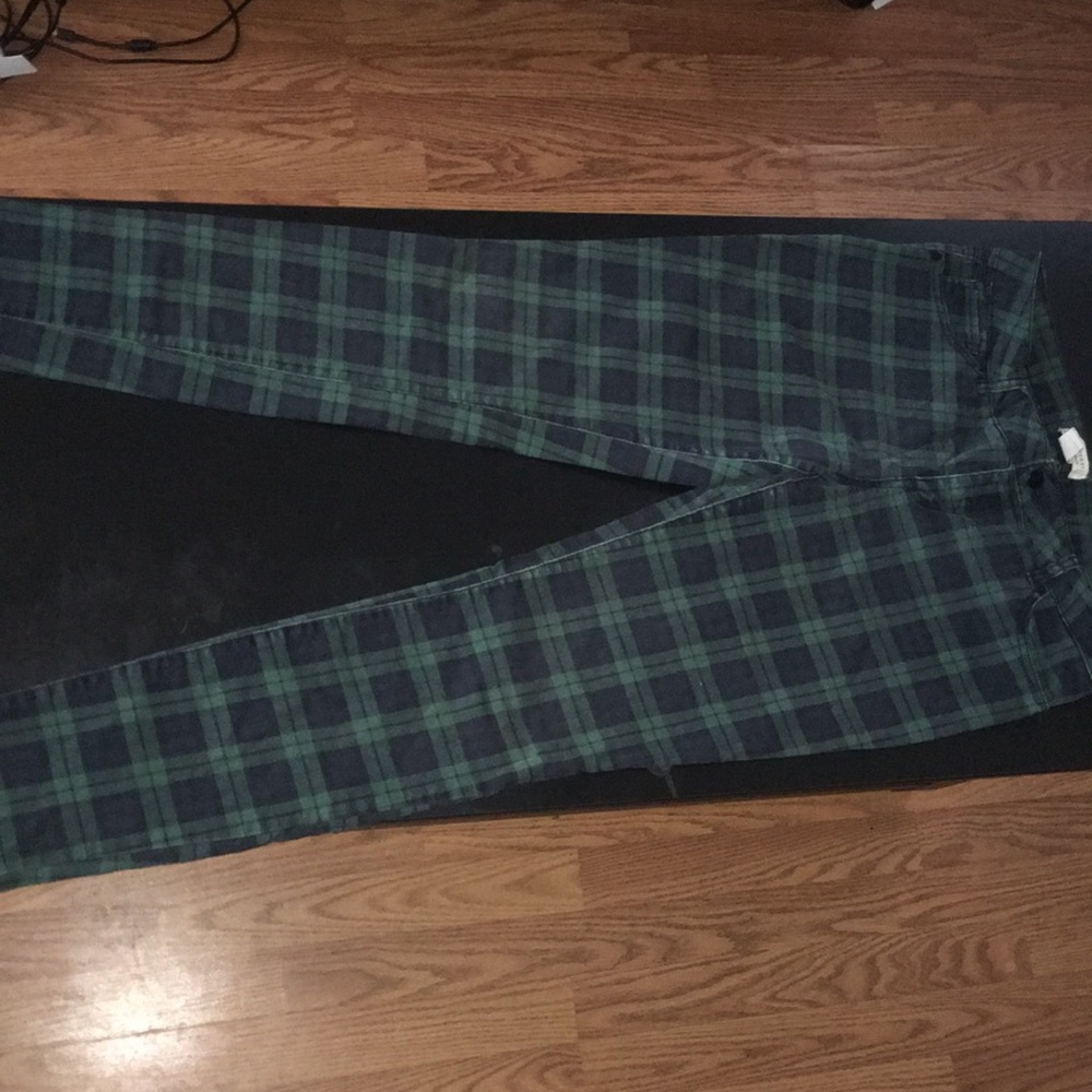 Green and Blue Plaid Forever 21 pants